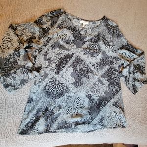 Woman's large Maurices paisley blouse shirt